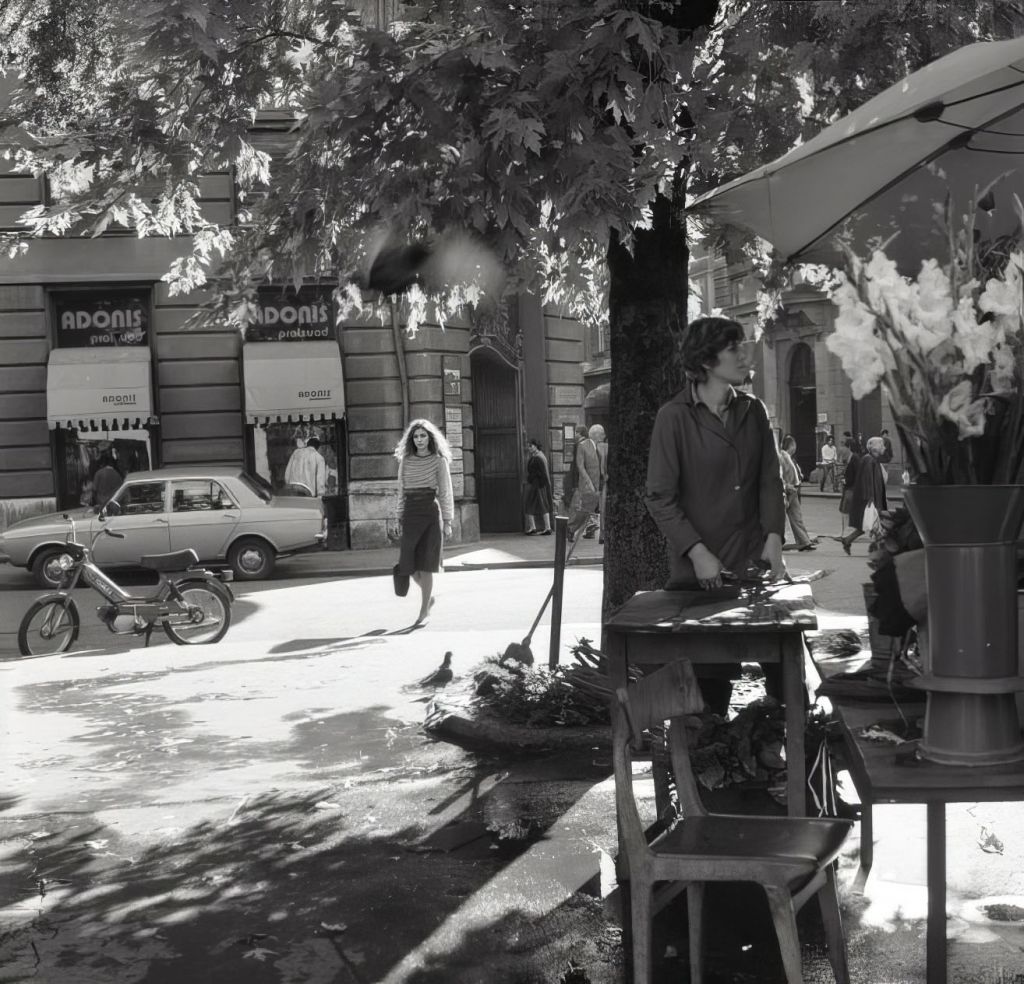 Cvjetni (Preradovićev) trg, 1980. godine (Foto Marija Braut)